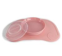 Twistshake Click Mat + Plate | Baby Non-Slip Tableware Set | Baby Plate + Baby Placemat (38x25) | BPA-Free Baby Weaning Plate | Baby Suction Plate | Food Training Plate for Kids 6m+ | Pink