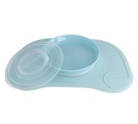 Twistshake Click Mat + Plate | Baby Non-Slip Tableware Set | Baby Plate + Baby Placemat (38x25) | BPA-Free Baby Weaning Plate | Baby Suction Plate | Food Training Plate for Kids 6m+ | Blue