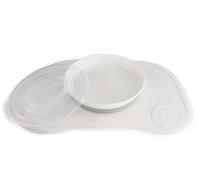 Twistshake Click Mat + Plate | Baby Non-Slip Tableware Set | Baby Plate + Baby Placemat (38x25) | BPA-Free Baby Weaning Plate | Baby Suction Plate | Food Training Plate for Kids 6m+ | White