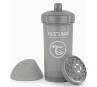 Twistshake Kid Cup - 360ml | Leak-Proof Baby Sippy Cup with Hard Spout and Fruit Mixer | Trainer Bottle for Kids & Toddlers | Spill-Proof Baby Water Bottles | Non-Spill & BPA-Free | Grey