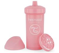 Twistshake Kid Cup - 360ml | Leak-Proof Baby Sippy Cup with Hard Spout and Fruit Mixer | Trainer Bottle for Kids & Toddlers | Spill-Proof Baby Water Bottles | Non-Spill & BPA-Free | Pink