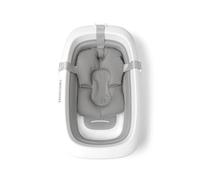 Twistshake Non-Slip Baby Bath Cushion for Newborns | Soft and Foldable Shower Cushions for Infants | Floating Air Cushion for Bathing Babies | 0 Months+ | Pastel Grey