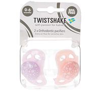 Twistshake Pacifier, Pastel Pink Purple, 6 Months, 2-Piece
