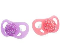 Twistshake Pastel Pink Purple Dummy 6 Months 2 Piece