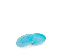 Twistshake Plate | Baby Plate with Airtight Lid | BPA-Free Baby Weaning Plate | Food Training Plate | Learning Plate for Children | 6 Month+ Baby Feeding Plate | Newborn Essentials | Blue