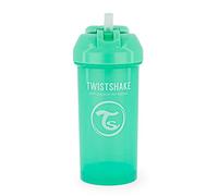 Twistshake Spill Free Straw Cup 360 ml, Leak Proof Training Sippy Cups for Toddlers and Babies, Drinking Water Bottles Trainer Cup, 6+ Months, BPA Free, Pastel Green