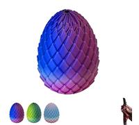 Twisty Fidget Dragon Egg, 3D Printed Slippery Egg Fidget, Easter Fidget Toys, Easter Basket Stuffers Essentials, Stress Relief Desk Fidget Toy for Adults, 3D Easter Egg Hunt Supplies (purple)