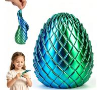 Twisty Fidget Egg, 3D Printed Fidget Toy, Easter Dragon Eggs, Rotating Fidget Puzzle Toys for Stress Relief, 3D Easter Slippery Egg Hunt Supplies, Sensory Collection Unique Gifts for Kids Adults