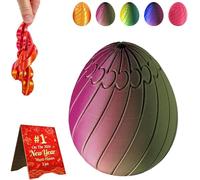 Twisty Fidget Egg, 3D Printed Slippery Egg, 3D Printed Spiral Engineering, Rotates Effortlessly, For Adults Relaxation, Focus, Stress Relief, For Office, Classrooms, Easter Party Favors (Purple-Red)