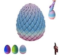 Twisty Fidget Egg, 3D Printed Slippery Egg Fidget, Easter Basket Stuffers Essentials, Rotating Fidget Puzzle Desk Toy for Stress Relief, 3D Easter Egg Hunt Supplies (A)