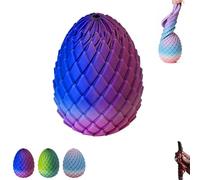 Twisty Fidget Egg, 3D Printed Slippery Egg Fidget, Easter Basket Stuffers Essentials, Rotating Fidget Puzzle Desk Toy for Stress Relief, 3D Easter Egg Hunt Supplies (C)