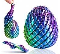 Twisty Fidget Egg, 3D Printed Slippery Egg Fidget Toys | Easter Dragon Eggs, Fidgets Stress Relief Toys for Kids Adults, Focus Relaxation Desk Toy, Unique Gifts