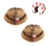 Twisty Paws Cat Toy, Foldable Magic Organ Cat Scratcher Toys, Kitten Curl Round cat Toy With Bell, Kitten Scratcher For Scratching And Jumping (2 Pcs)