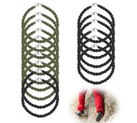 Twistys Army Ties, 16Pcs Trouser Twists Military Twisters Army Trouser Twister for Trousers Ankle Bands Boot Straps for Navy Army Air Force Outdoor Activity - Black/Green