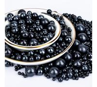 Twisweet Black Sprinkles 130g, Edible Pearl Sprinkles for Cake Decorating, Mix Size Sugar Pearls Baking Candy Cupcake Topper Cookie Ice Cream Cake Decorations Birthday Halloween Christmas Supplies