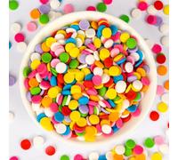 Twisweet Rainbow Confetti Sprinkles 130g, Edible Birthday Round Sugar Sprinkles, Natural Multicoloured Sprinkle, Cupcake Topper Ice Cream Cookie Cake Decorations, Christmas Easter Festival Supplies