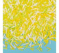Twisweet Yellow Green White Sprinkles 250g, Edible Jimmies Sprinkles for Cake Decorating, Lemon Citrus Cupcake Toppers, Baking Sugar Sprinkles for Birthday, Baby Shower, Summer Party Desserts