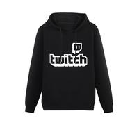 Twitch Tv Purple Gaming Gamer Fathers Day Sports Fan Hoody Unisex Ptinted Hoodies Long Sleeve Men's Hooded with Pocket Black XXL