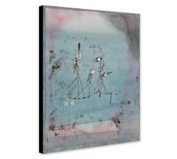 Twittering Machine - Abstract Wall Art by Paul Klee - Wrapped Framed Canvas Wall Art (A2 [61cm x 41cm])