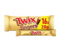 Twix Caramel Biscuit Milk Chocolate Snack Bars Bulk Multipack Box, 16x20g | Caramel Biscuit Chocolate Bars for Everyday Snack, Tea & Coffee Breaks, Meeting Snacks, Sweet Household Stash & Treats