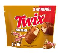 Twix Caramel Minis Size Chocolate Cookie Bar Candy 9.7-Ounce Bag