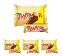Twix Chocolate Bars, Caramel & Milk Chocolate Biscuits, 9 x 40g Multipack, Perfect for Gifts, Ideal for Snacks (Pack of 4)