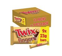 Twix Chocolate Biscuit Bars with Caramel Bulk Box, Halloween Party Bag Fillers, 117 Bars of 23 g