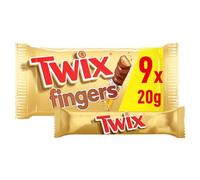 Twix Chocolate Biscuit Fingers Multipack, 9 x 20g