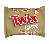 Twix Chocolate Funsize Bulk Bag, Chocolate, Caramel & Biscuit Bars, 333g, 16 pack