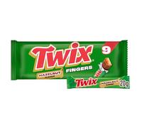 Twix Hazelnut Multipack Chocolate Bars 9 x 20g - Milk Chocolate Biscuit Fingers, Multipack for Sharing