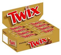 Twix Milk Chocolate Bars with Biscuit & Caramel, Bulk Chocolate, 32 Snack Bars of 50g