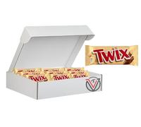Twix Standard Twin Chocolate Bars 25 x 50g New Christmas Chocolates with VIMIX Gift Box
