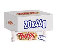 Twix White Chocolate Biscuit Bars with Caramel, Limited Edition, 20 Bars of 46 g