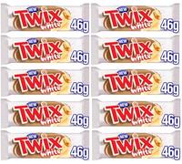 Twix White Chocolate Biscuit Twin Bars 46g (10 Pack)