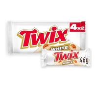 TWIX White Twin Bars 4 x 46g Caramel & White Chocolate Multipack Ideal for Snacking