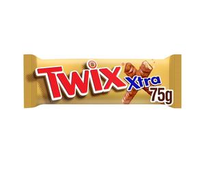 Twix Xtra Chocolate Biscuit Twin Bars 75g (Pack of 24)