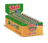Twix Xtra Hazelnut Milk Chocolate Bar 24 x 75g - Biscuit Fingers with Hazelnut Caramel