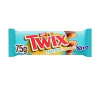 Twix Xtra Salted Caramel Chocolate Biscuit Twin Bars - Pack of 24 x 75G