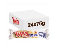Twix Xtra White Chocolate Biscuit Twin Bars - Pack of 24 x 75G