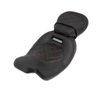Twixral Motorcycle for Seat Leather Front Driver Rear Passenger For Harley for Touring CVO Electra Street Glide for Road King Motorcycle Seat Cover(Two Up Seat A)
