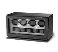 TWIXSTAR Watch Winder,2-in-1 Compact Key Lock Watch Winder for 4 Automatic Watches with 4 Rotating Modes,Micro Fiber Leather,Adjustable Watch Pillows,Quiet Motor and White Light for Man and Women,Grey