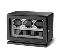 TWIXSTAR Watch Winder for 3 Automatic Watches, 2-in-1 Compact Watches Rotating Case with 4 Rotating Modes, Watch Holders,Adjustable Watch Pillows, Quiet Motor and White Light for Man and Women, Grey