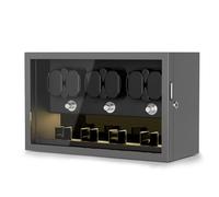 TWIXSTAR Watch Winders for Automatic Watches, Key Lock Watch Winder 6 with 4 Extra Storages,Super Quiet Motor, 4 Modes, Memory Foam Pad, LED Light and AC Adapter,Carbon Fiber Winders for Man and Women