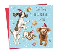 Twizler Dog Christmas Card - Spaniels Merry Xmas Card From The Dog | Springer - Cocker - Cockapoo