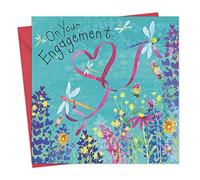 Twizler Engagement Card with Dragonflies - On Your Engagement Card - Engagement Card for Couples - Engagement Card for Friends - Happy Couple to Be Card - Nearly Married Card
