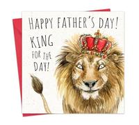 Twizler Father's Day Card for Dad - Lion - Happy Fathers Day Card from Son or Daughter - Daddy Father Funny Humour