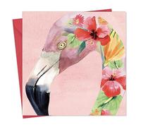 Twizler Flamingo Greeting Card - Blank Inside for Any Occasion - Animal Birthday Card for Men or Women - Nature Wildlife Art