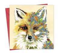 Twizler Fox Greeting Card - Blank Inside for Any Occasion - Animal Birthday Card for Men or Women - Nature Wildlife Art