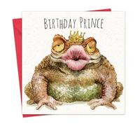 Twizler Funny Birthday Card for Men - Frog Prince - Male Humour Happy Birthday Card for Him - Husband Boyfriend - Dad Son Brother