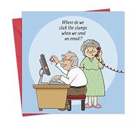 Twizler Funny Card - Confused Grandparents - Happy Birthday, Mothers Day, Fathers Day, Anniversary, Retirement, Leaving, Thank You